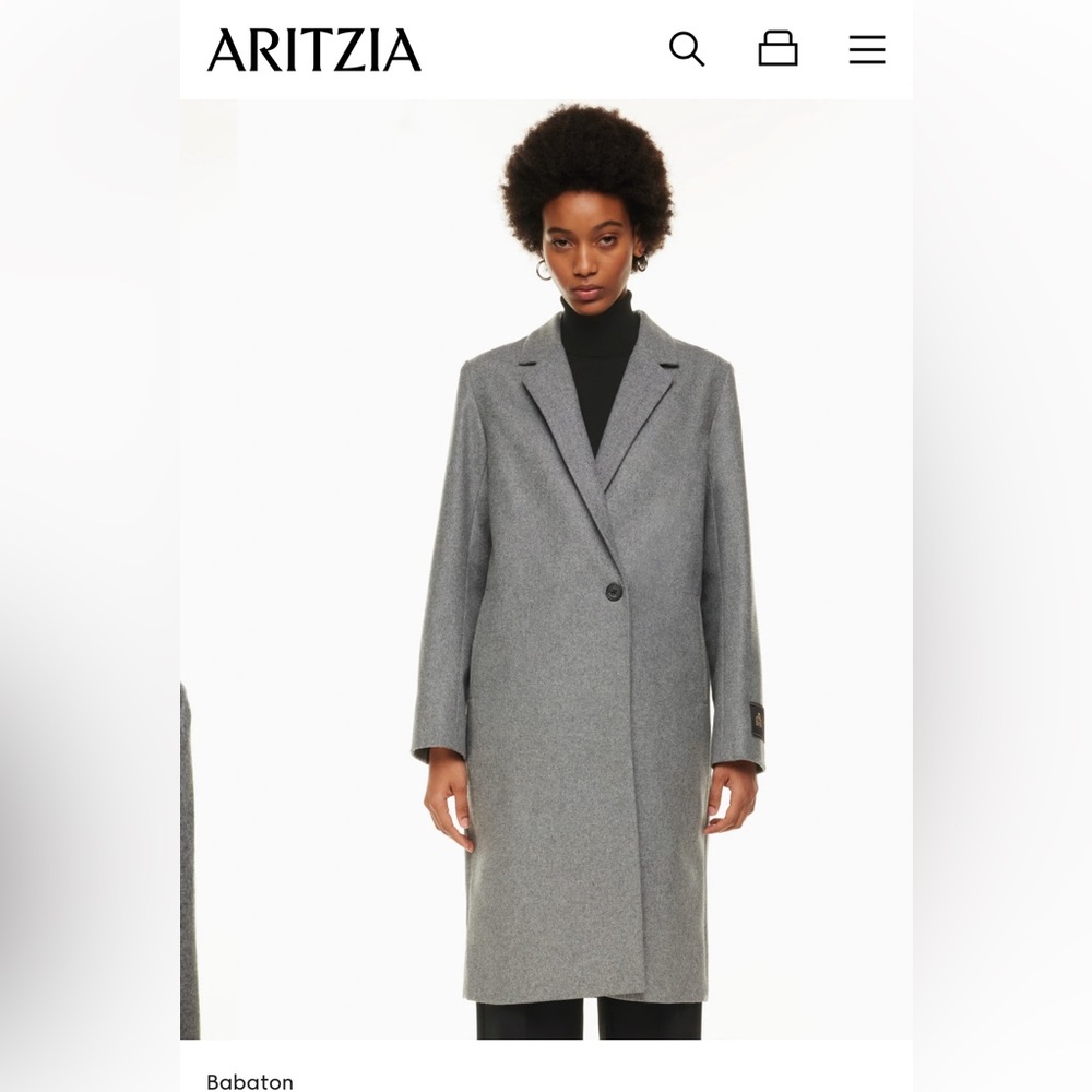 Aritzia Babaton Stedman Coat – Grey | Size 2XL